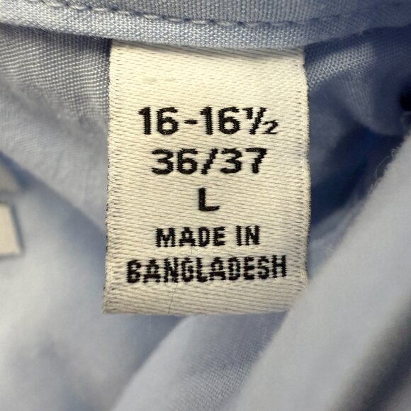 Calvin Klein Men's Active Performance Dress Shirt Blue 16-16.5 36/37, L, NEW - Picture 5 of 12